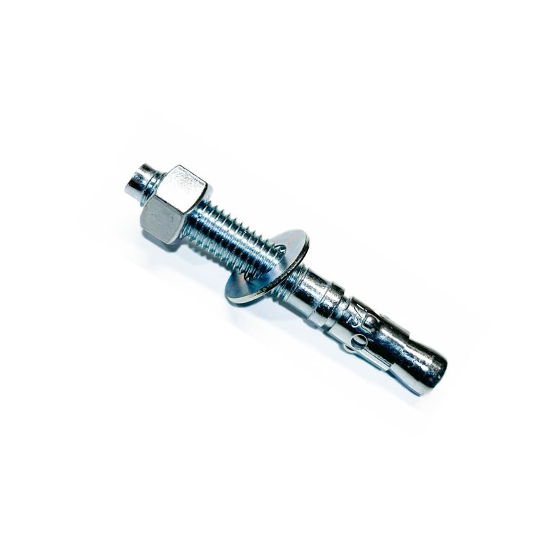 MIGHTY FASTENERS Zinc-Plated Steel Wedge Anchors, 1/2"" X 5"" - Heavy-Duty Mounting Bolts for Concrete - 25 Pack